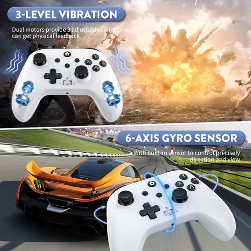 Vista 5 de Control inalámbrico Xbox compatible con Xbox One, Xbox Series X, Xbox Series S, Xbox One S, Xbox One X, Windows PC 10 con batería recargable