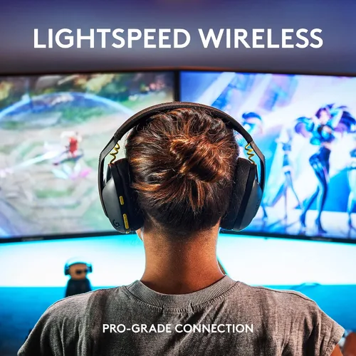 Vista 2 de Logitech G 435 Lightspeed & Bluetooth - Auriculares inalámbricos para juegos, ligeros sobre la oreja, micrófonos integrados, batería de 18 horas