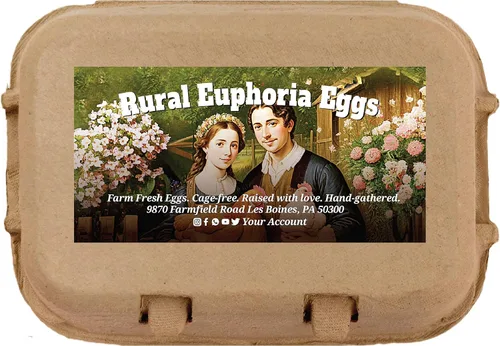 Vista 20 de Havongki 1,000 hojas – VOL.2 – Etiquetas personalizadas para cartón de huevos de 4 x 2 pulgadas, calcomanías adhesivas de huevos frescos de granja