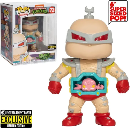 Vista 8 de Teenage Mutant Ninja Turtles Krang 6" Pop! Figura, Entertainment Earth Exclusivo