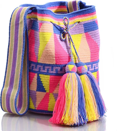 Vista 2 de WYOU Designer Collection, Handwoven Hobo Bucket Bag in Wayuu Crochet