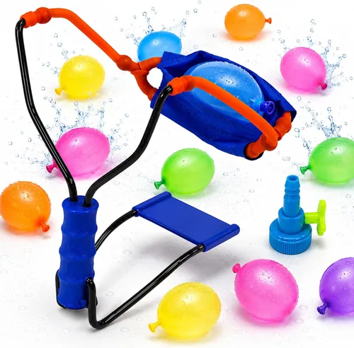 Vista 6 de Stream Machine Lanzador de Globos para Muñeca Color Will Vary, Includes 72 Water Balloons, Outdoor Game, Backyard Summer Activities, Long Range