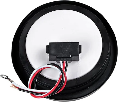 Vista 4 de Pares de 24 luces LED ámbar de 4 pulgadas redondas para camión, remolque, caravana, con enchufe de cableado (2X)