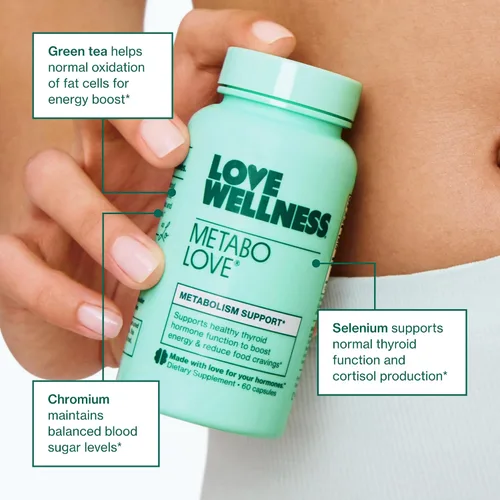 Vista 4 de Love Wellness Metabolove Suplemento potenciador del metabolismo para mujeres Combate los antojos y aumenta el suplemento energético Cortisol