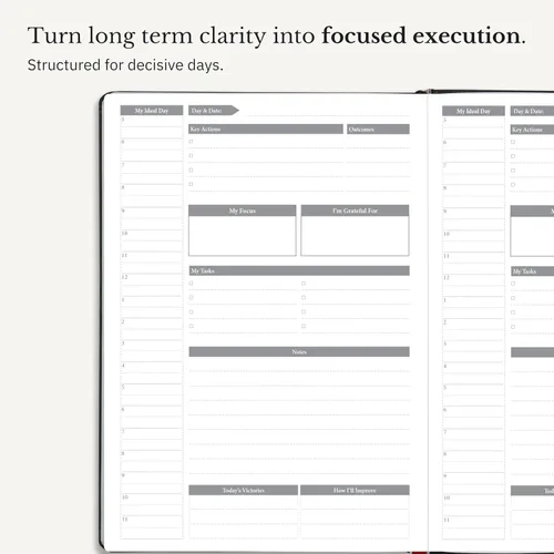 Vista 7 de The Phoenix Planner - El mejor calendario diario y agenda para establecer objetivos, aumentar la felicidad y la productividad, diario de gratitud