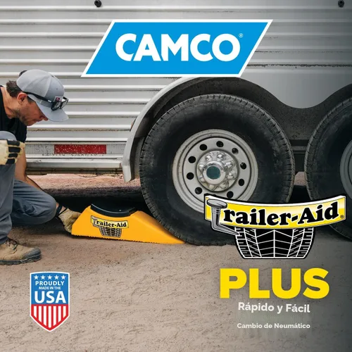 Vista 2 de Camco Trailer Aid Plus - Rampa tándem para remolque de neumáticos de 5 1/2