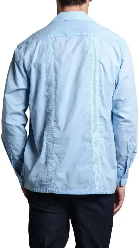 Vista 4 de G-style EE. UU. Remera playera mangas cortas de guayabera cubana para hombres