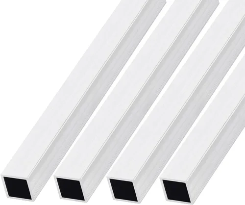 Vista 6 de METALLIXITY Tubo cuadrado de aluminio (0.236 in x 0.236 in x 0.039 in x 7.874 in), 4 piezas, tubo de aluminio 6063 - para muebles del hogar
