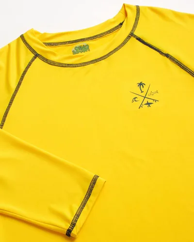 Vista 2 de Quad Seven Boys' Rash Guard Shirt - Long Sleeve Swim Shirt (Size 2T-4T)