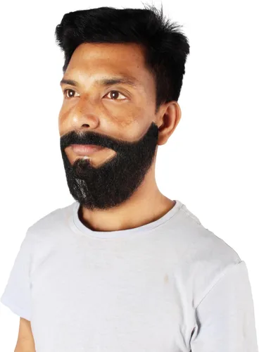 Vista 2 de HPO pelo sintético barba Cosplay pelo facial para hombre