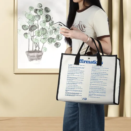 Vista 6 de BWWKTOP Bolsa de lona con letras de canciones, álbum de cantante, regalos inspirados en los fanáticos del cantante, bolsa de hombro para fanáticos