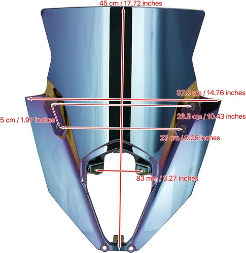 Vista 3 de Protector de parabrisas IRI para Kawasaki Ninja 650 ER6F 2020-2022