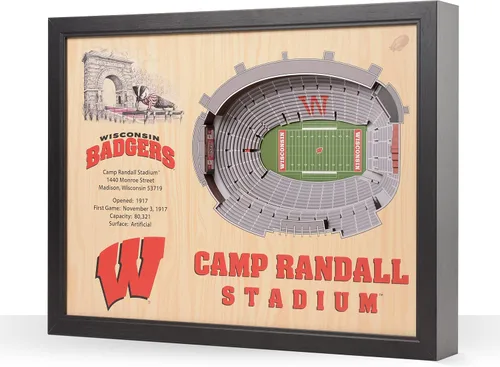 Vista 34 de YouTheFan NCAA Arte de Pared StadiumView de 25 Capas