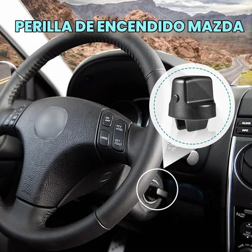Vista 6 de Tapa de botón de rotación del interruptor de encendido sin llave compatible con Mazda CX-9 2007-2015 2006-2007 Mazda 6 2007-2011 CX7 reemplaza a OE