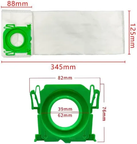 Vista 3 de Paquete de 10 bolsas de aspiradora 5093AM para SEBO 370 X, G y C Series Bolsas verticales para aspiradoras, compatibles con SEBO Felix, E3, K3, X1