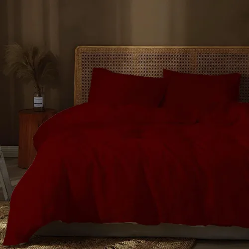 Vista 18 de Juego de funda de edredón de 3 piezas con 2 fundas de almohada, 100% algodón, funda de edredón extra larga para cama de tamaño individual/individual