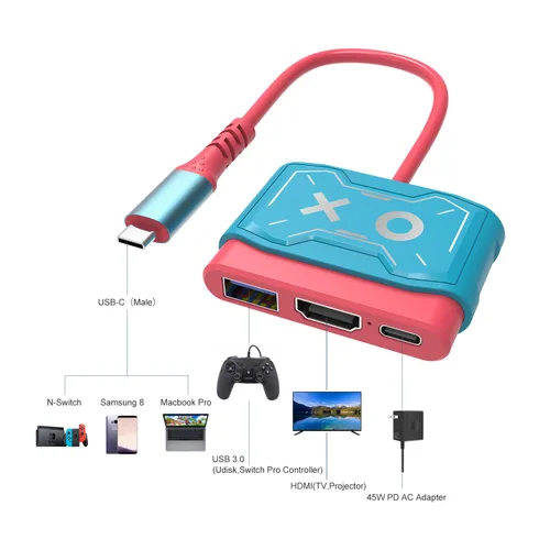 Vista 4 de IQIKU USB Type C to HDMI Adapter, 4K Resolution, Supports Nintendo SwitchSwitch OLED, Laptop Compatible