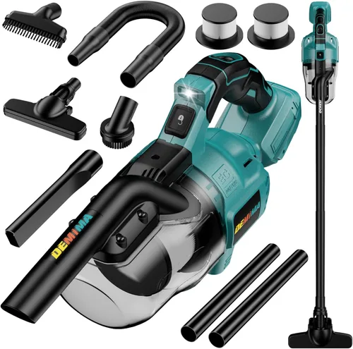 Vista 9 de Aspiradora inalámbrica para batería Dewalt de 20 V, aspiradora de mano ligera 5 en 1 con potente motor de 500 W, aspiradora de mano portátil de 46