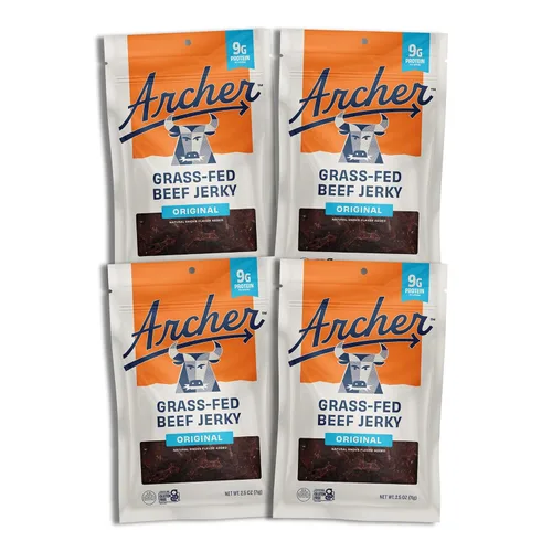 Vista 8 de Fuego Beef Jerky by Country Archer, 100% alimentado con pasto, bajo en carbohidratos, sin gluten, snack keto de 2.5 onzas, paquete de 4
