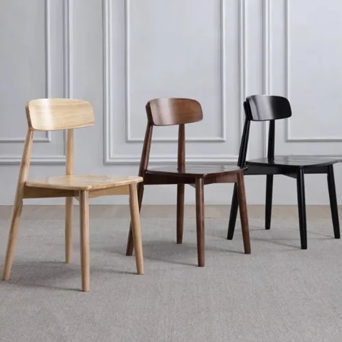 Vista 2 de YVYKFZD Sillas de comedor de madera maciza, juego de sillas de comedor de salón, sillas de cocina sin brazos con respaldo curvo, silla auxiliar