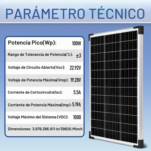 Vista 2 de Kit de panel solar de 100 W, mantenedor de batería de 12 V