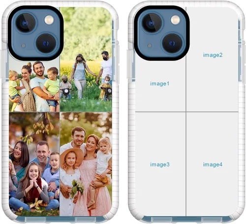 Vista 22 de Funda de teléfono personalizada para iPhone 13 Mini, funda personalizada de fotos de collage de múltiples imágenes, resistente a los arañazos, a