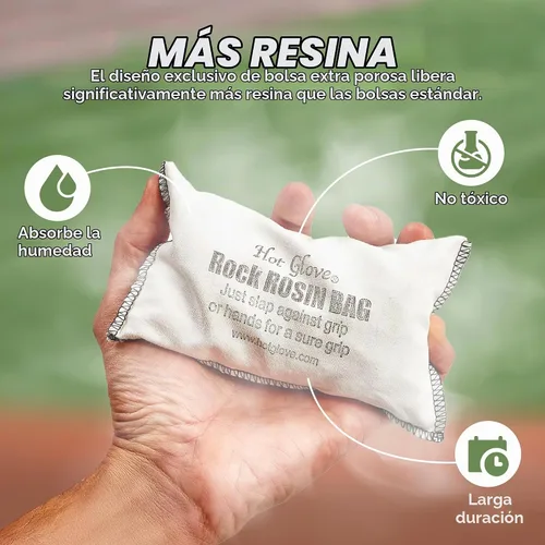 Vista 2 de Hot Glove Rock Rosin - colofonia extra pegajosa con bolsa de fácil flujo para Max Rosin, ROZ-R