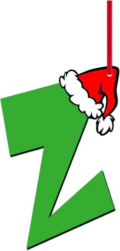 Vista 39 de Decoraciones de Navidad - Letras de adorno de la A a la Z para el árbol, adornos colgantes del alfabeto de Navidad de bricolaje (A)
