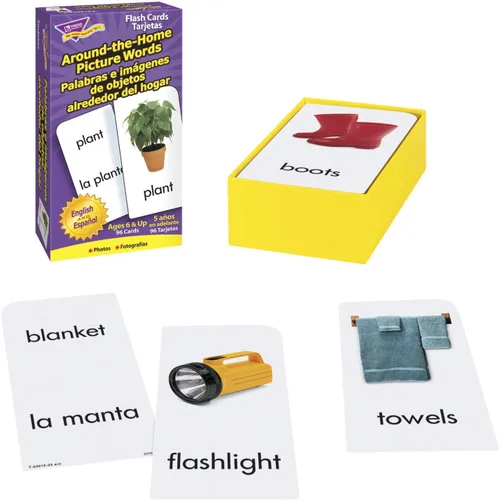 Vista 3 de Around the Home (conjunto en inglés/español) Skill Drill Flash Cards