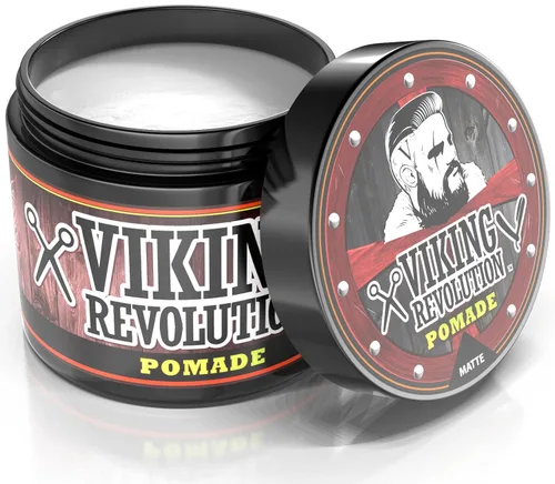 Vista 7 de Pomada de fijación extrema Viking Revolution para hombres – Estiliza y da acabado a tu cabello - Fijación extra firme, fuerte y alto brillo