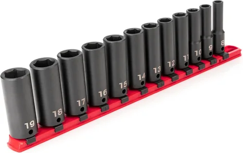 Vista 22 de TEKTON Juego de llaves de impacto de 3/8 pulgadas, 9 piezas SID91100