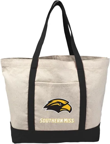 Vista 49 de Campus Lab Bolsa de lona con logotipo primario colegiado con bolsillo externo, bolsa de hombro reutilizable para ir de compras, playa Águilas A&m