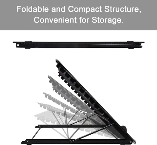 Vista 3 de Fayet Soporte de almohadilla de luz ajustable de versión grande, 12 puntos angulares para artistas XP-Pen, compatible con cuadernos de 10 a 17