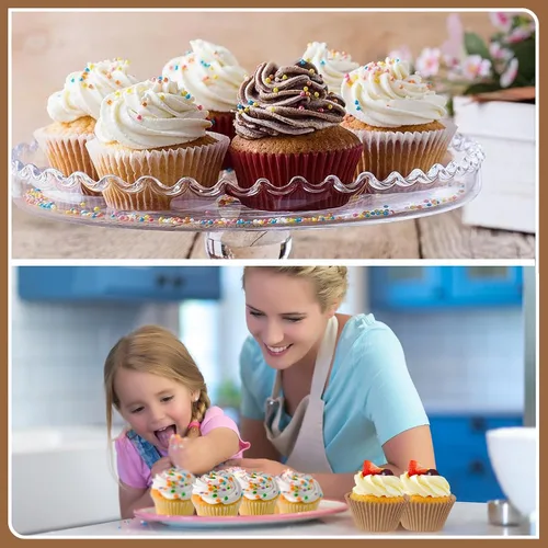 Vista 5 de Bake Choice - 500 forros naturales estándar para cupcakes para hornear, envoltorios de cupcakes de grado alimenticio, antiadherentes, a prueba