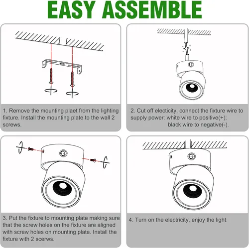 Vista 8 de Paquete de 2 Focos LED COB de Techo Downlight de 12V con Interruptor, Montaje en Superficie 330° Ajustable Regulable Luz de Pared para RV Lámpara