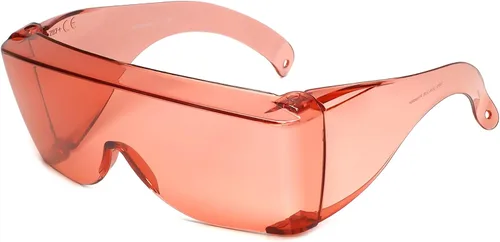 Vista 10 de Calabria 3000 Gafas de Seguridad de Ajuste Grande que se Colocan Sobre Anteojos Recetados Color Azul para Hombres y Mujeres Envolventes Tintadas