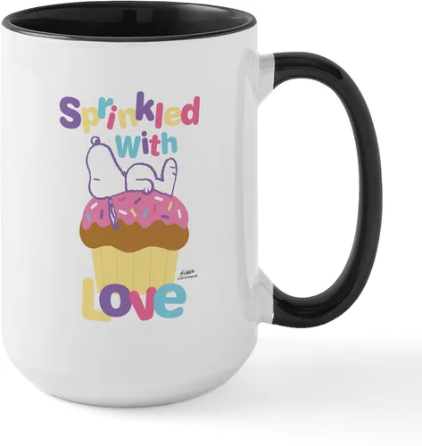 Vista 42 de CafePress SNOOPY Joe Cool - Taza de café de cerámica (15.0 fl oz)