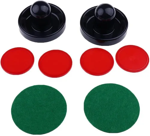 Vista 7 de harayaa 2 Pieces Air Hockey Pusher Set Combined with Air Goalies Strikers Mallet Smooth Suitable for Kids Adults Table Replace