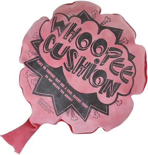 Vista 2 de The Dreidel Company Cojín grande original Whoopee de 8 pulgadas divertido clásico pedo broma sonidos Prout Noisemaker recuerdo de fiesta