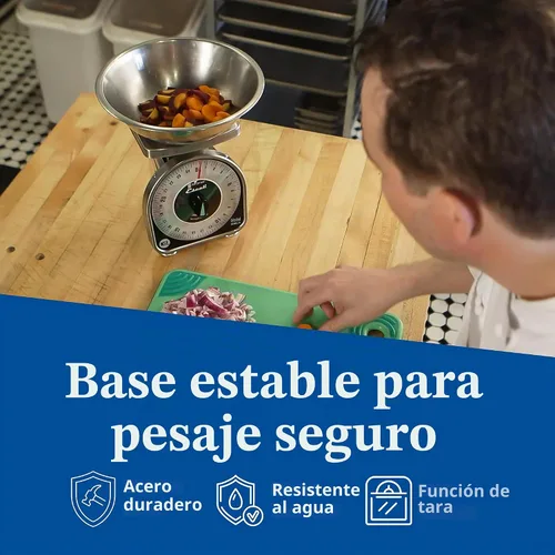 Vista 6 de San Jamar Escali - Báscula analógica para alimentos, SCMDL50, báscula mecánica de alimentos para cocinas y restaurantes, esfera de fácil lectura