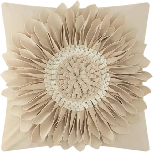 Vista 15 de OiseauVoler Fundas de almohada hechas a mano de 18 x 18 pulgadas, fundas de cojín de girasol 3D azules, fundas de almohada decorativas para sofá
