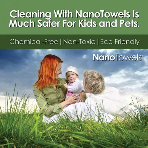 Vista 8 de Life Miracle Nano Toallas: increíble tela ecológica que limpia prácticamente cualquier superficie con solo agua. No más toallas de papel o productos