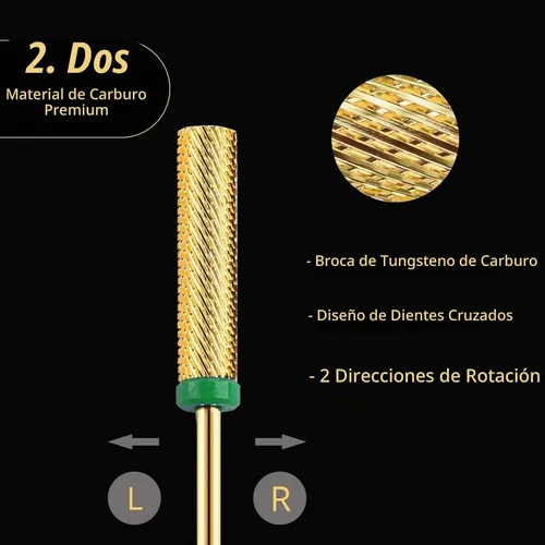 Vista 3 de Broca de uñas, broca larga para uñas, broca de uñas para uñas acrílicas, gruesa