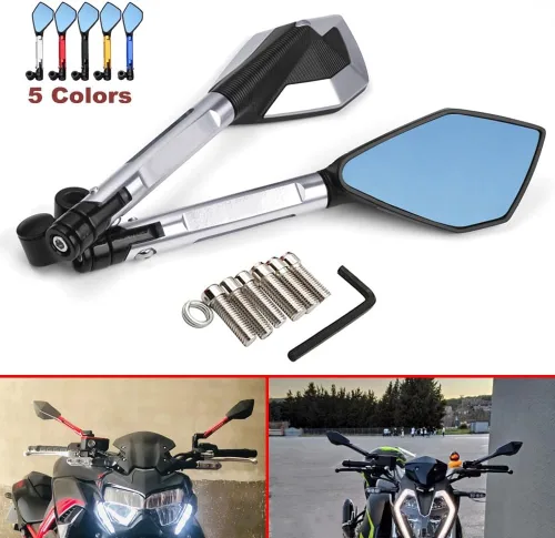 Vista 2 de Espejos de motocicleta, para K-AWASAKI para VERSYS-300 para VERSYS-X300 para VERSYS-X250 todo el año, espejos retrovisores de moto, espejos laterales