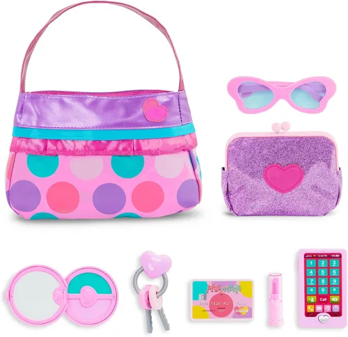Vista 3 de Battat – Play Circle – Set de maquillaje y belleza – Accesorios de moda para disfrazarse – Juego de simulación – Set de cartera de princesa – Para