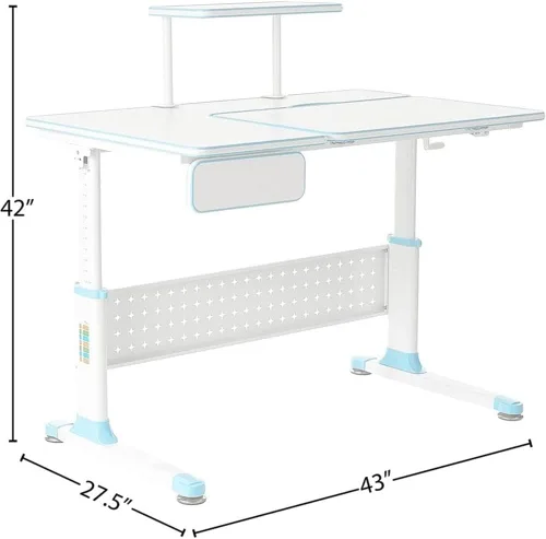 Vista 10 de ApexDesk Escritorio de estudio de altura ajustable 43" Serie NK (solo escritorio)