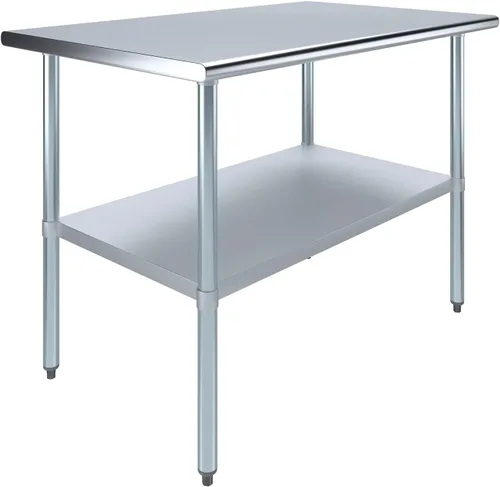 Vista 41 de Mesa de trabajo de acero inoxidable, mesa de metal