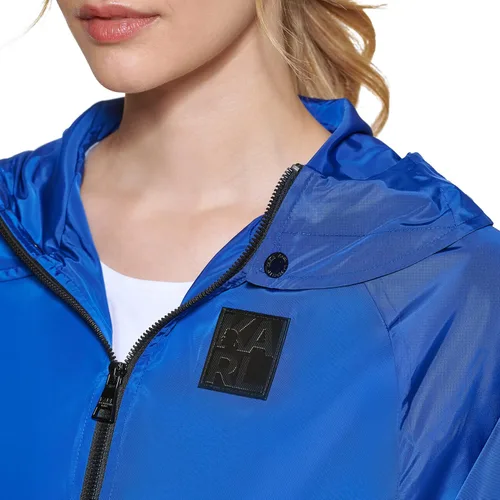 Vista 4 de KARL LAGERFELD womens Lightweight Logo Track Softshell Jacket