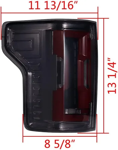 Vista 4 de Corp Compatible con Ford F150 2015-2020 Driver Passenger XL XLT Raptor Lariat King Ranch Platinum Limited Regular Super Crew Cab Tail Luz LED Parada