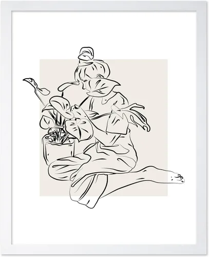 Vista 72 de Poster Master Póster Plumeria - Impresión de flores retro, arte floral, arte de flores tropicales, arte de línea - Arte de boceto - Arte abstracto